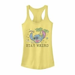 Juniors' Disney's Lilo & Stitch Trippy Stitch Big Face Graphic Tank Royal Heather -Disney Sales Store unnamed file 3473