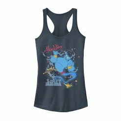 Juniors' Disney's Aladdin Genie Graphic Tank Black -Disney Sales Store unnamed file 3487