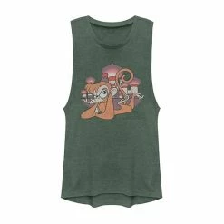 Juniors' Disney's Aladdin Abu Graphic Muscle Tank Gold Heather -Disney Sales Store unnamed file 3505