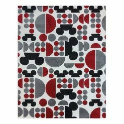 Gertmenian Bravo Disney's Mickey Mouse Spheres Rug White Red