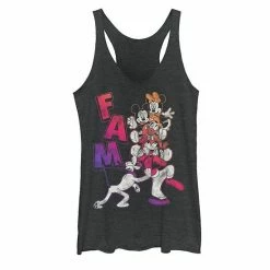 Disney's Mickey Mouse Fam Gradient Portrait Juniors' Racerback Graphic Tank Top
