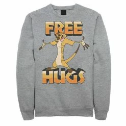 Men's Disney The Lion King Timon Free Hugs Sweatshirt Kelly
