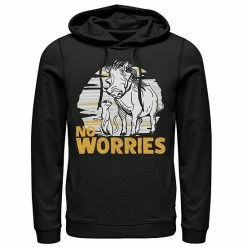 Men's Disney The Lion King Live Action Timon Pumbaa No Worries Pullover Hoodie
