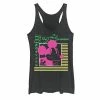 Disney's Mickey Mouse Vintage Kanji Neon Portrait Juniors' Racerback Graphic Tank Top