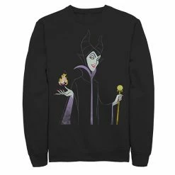Men's Disney Sleeping Beauty Maleficent With Staff & Aurora Flame Sweatshirt