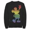 Men's Disney Mickey & Friends Pride Rainbow Stripe Mickey Sweatshirt -Disney Sales Store unnamed file 3809