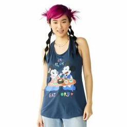 Disney's Mickey And Minnie Mouse Eating Together Juniors' Graphic Tank Top