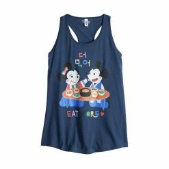 Disney's Mickey And Minnie Mouse Eating Together Juniors' Graphic Tank Top -Disney Sales Store unnamed file 3813