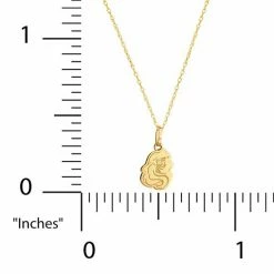 Disney's The Little Mermaid 14k Gold Engraved Ariel Pendant Necklace -Disney Sales Store unnamed file 3929