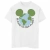 Disney's Mickey Mouse & Friends Boys 8-20 Mickey Be Kind To Our Planet Globe Graphic Tee White -Disney Sales Store unnamed file 4000