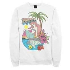 Men's Disney The Little Mermaid Distressed Ariel Logo Fleece