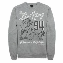Men's Disney's The Lion King Simba '94 The Circle Of Life Line Art Logo Fleece