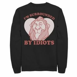 Men's Disney The Lion King Scar Surrounded By Idiots Valentine's Day Sweatshirt