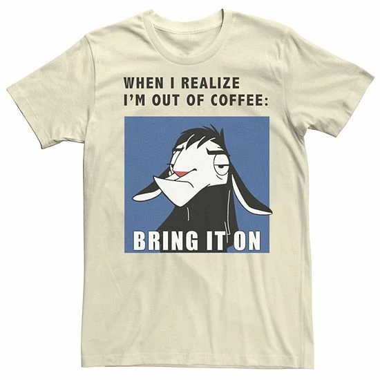 Men's Disney's The Emperor's New Groove Kuzco Out Of Coffee Tee Men's Disney's The Emperor's New Groove Kuzco Out Of Coffee Tee -Disney Sales Store unnamed file 4160