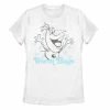 Disney's Frozen Olaf Simple Black Outline Warm Hugs Juniors' Graphic Tee -Disney Sales Store unnamed file 4182