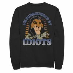 Men's Disney The Lion King Scar Surrounded By Idiots Sunset Poster Sweatshirt