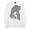 Men's Disney Beauty & The Beast Silhouette Grayscale & Blossoms Sweatshirt -Disney Sales Store unnamed file 4204