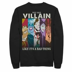 Men's Disney Villains Colorful Group Shot Humor Sweatshirt