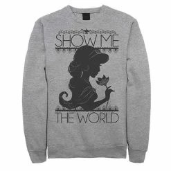 Juniors Disney's Aladdin Jasmine "Show Me The World" Graphic Sweatshirt