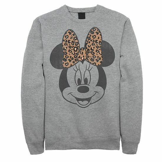 Men's Disney Minnie Mouse Leapord Print Bow Portrait Sweatshirt Men's Disney Minnie Mouse Leapord Print Bow Portrait Sweatshirt -Disney Sales Store unnamed file 4273
