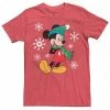 Men's Disney Mickey Mouse Holiday Snowflakes Portrait Christmas Tee -Disney Sales Store unnamed file 430
