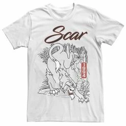 Men's Disney The Lion King Scar Portrait Outline Tee
