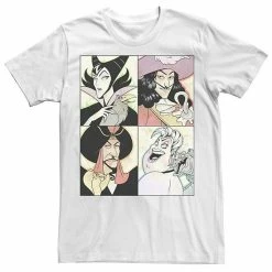 Men's Disney Villains Anime Watercolor Panels Tee