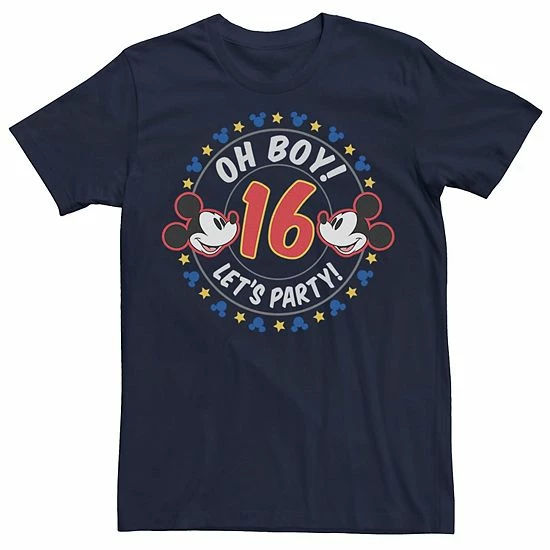 Men's Disney Mickey & Friends Oh Boy Let's Party 16th Birthday Tee Men's Disney Mickey & Friends Oh Boy Let's Party 16th Birthday Tee -Disney Sales Store unnamed file 4417