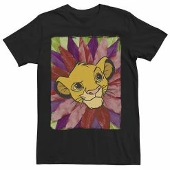 Men's Disney's The Lion King Kid Simba With A Leaf Mane Tee