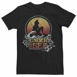 Men's Disney The Little Mermaid Under The Sea Sun Silhouette Tee