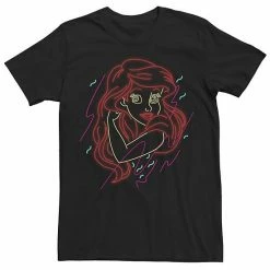 Men's Disney The Little Mermaid Neon Ariel Portrait Tee