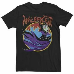 Men's Disney Sleeping Beauty Maleficent Vintage Flame Portrait Tee