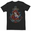 Men's Disney The Little Mermaid Ariel Anchor Dot Build-Up Portrait Tee