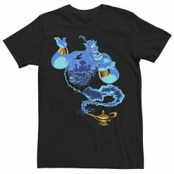 Men's Disney Aladdin Genie Portrait Agrabah Fill Tee Black
