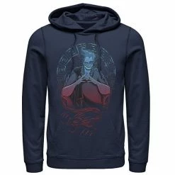 Men's Disney Villains Hades Gradient Circle Portrait Hoodie