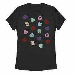 Juniors Disney Villains Valentines Candy Hearts Symbols Tee