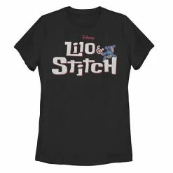 Juniors' Disney Lilo & Stitch Classic Logo Stitch Graphic Tee