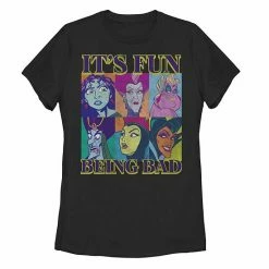 Juniors Disney Villains It's Fun Being Bad Panels Tee