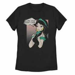 Juniors' Disney's Aladdin Jasmine "Long Hair Don't Care" Graphic Tee