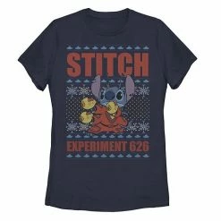 Juniors Disney's Lilo & Stitch Christmas Stitch Experiment 626 Graphic Tee