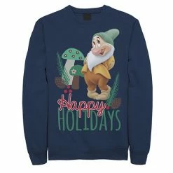 Men's Disney's Snow White Bashful Happy Holidays Fleece