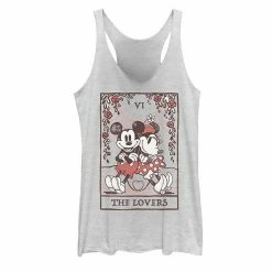Disney's Mickey And Friends Mickey & Minnie Tarot Card Juniors' Racerback Graphic Tank Top