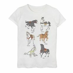 Girls 7-16 Disney Princesses Horses Graphic Tee Mint