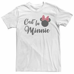 Big & Tall Disney Mickey Mouse And Friends "C'est La Minnie" Text Tee