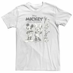 Big & Tall Disney Mickey And Friends Sketches Logo Tee