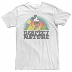 Big & Tall Disney Mickey & Friends Mickey Mouse "Respect Nature" Rainbow Tee