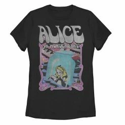 Juniors' Disney Alice In Wonderland Floating Alice Bottle Graphic Tee