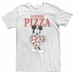 Big & Tall Disney Mickey & Friends Mickey All You Need Is Pizza Tee