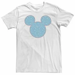 Big & Tall Disney Mickey & Friends Mickey Mouse Blue Paisley Fill Tee