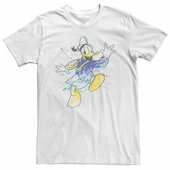 Big & Tall Disney Donald Duck Jumping For Joy Paint Splatter Portrait Tee